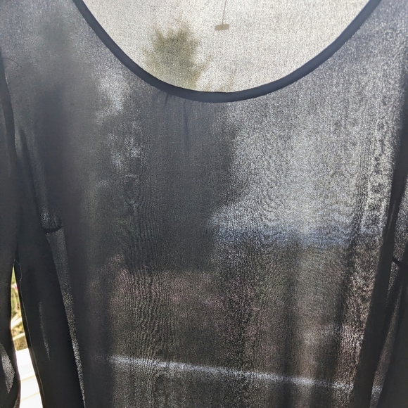 Nicole Bridger "I am Love" black sheer silk dress Size 6. New w/o tags. - Picture 6 of 7